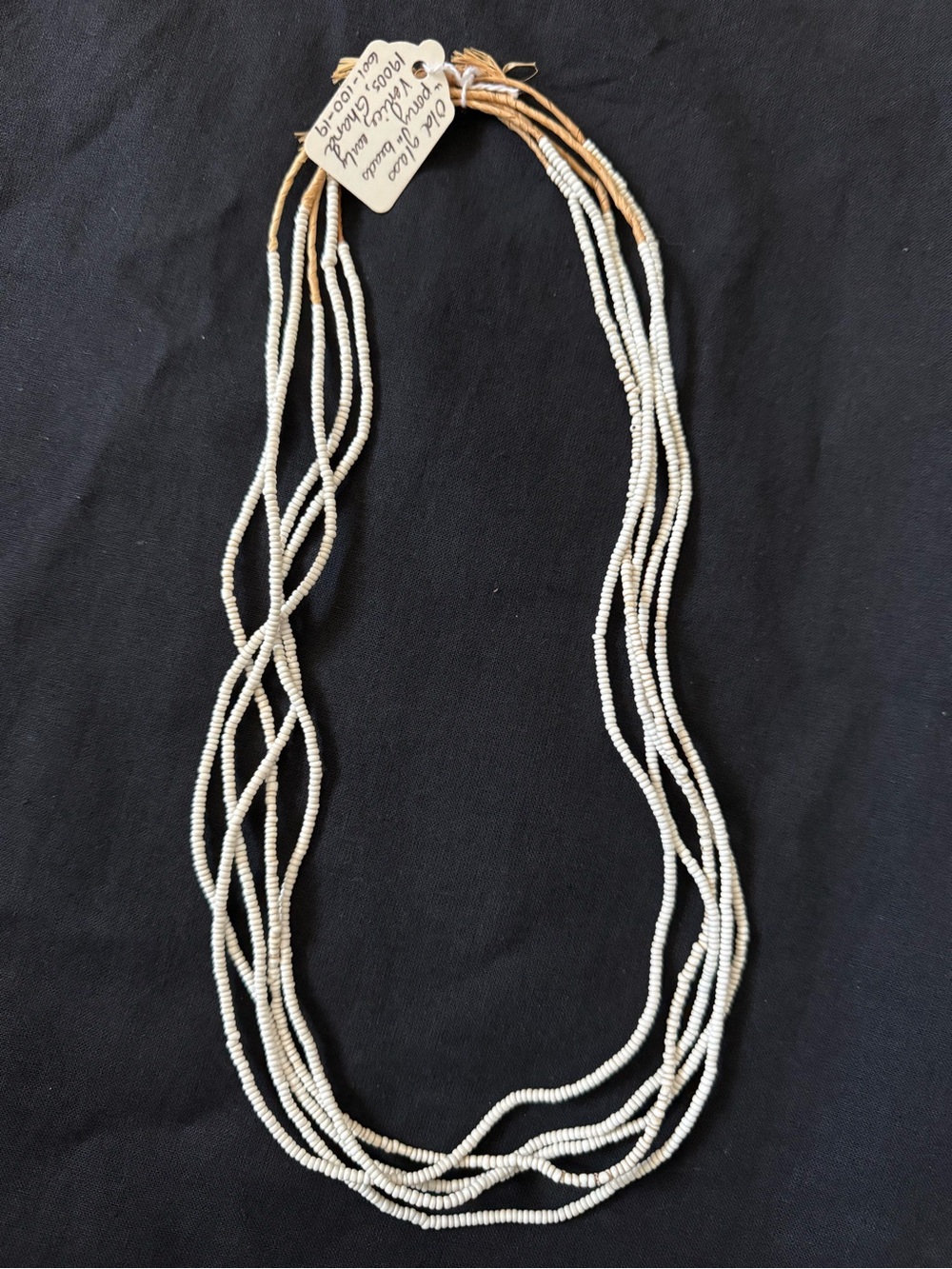 Multi-Strand White Beaded Necklace
